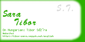 sara tibor business card